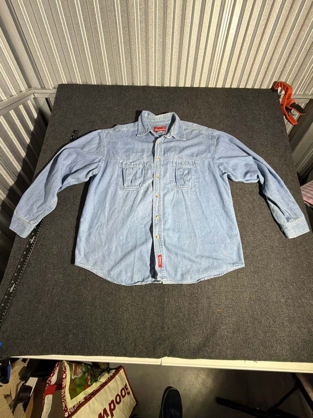 Marlboro Country Store Vintage Long Sleeve Denim Button Down Shirt